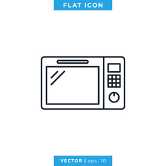 Microwave Icon Vector Design Template