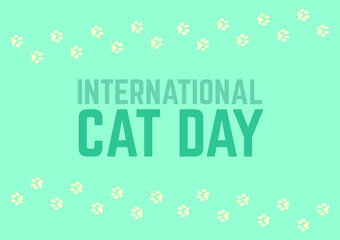 International cat day vector illustration