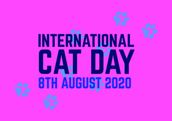 International cat day vector illustration