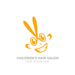 Childrens hair salon logo. Funny logo for Childrens hair salon.