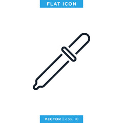Dropper Icon Vector Design Template. Linear Style, Editable Stroke.