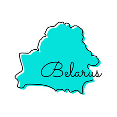 Map of Belarus Vector Design Template.