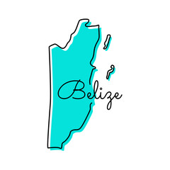 Map of Belize Vector Design Template.