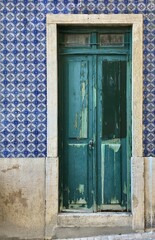old wooden door in portugal