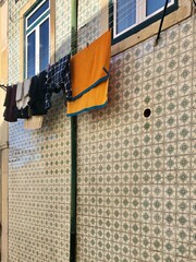 drying laundry in lisbon