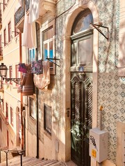 hanging laundry in portugal