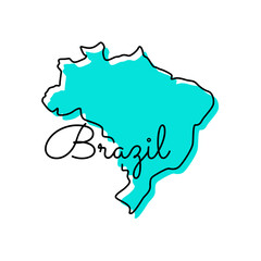 Map of Brazil Vector Design Template.