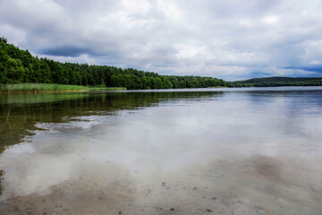 
Summer landscape on the lake, and around the forest and park.
