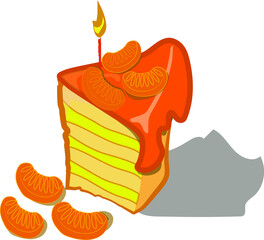 birthday cake with candle