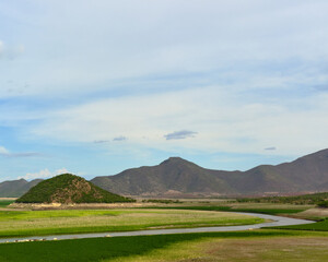 Paisaje en zona de Tierra Caliente en Michoacan