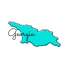 Map of Georgia Vector Design Template.