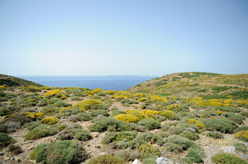 La crique d'Érimoupolis près de Palaikastro à Sitia en Crète