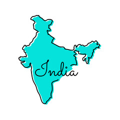 Map of India Vector Design Template.