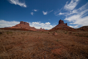 Majestic red rock buttes on the Utah landscape