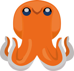Vector illustration of an octopus cartoon