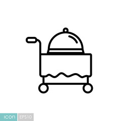 Hotel room service vector icon