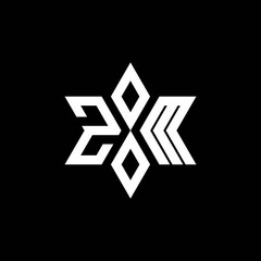 ZM monogram logo with star shape and luxury style