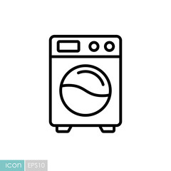 Washing machine flat vector icon