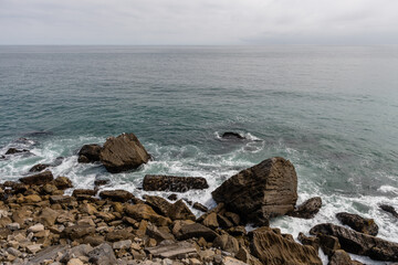 Fototapeta na wymiar Scenic natural rock formation at Point Mugu, Southern California