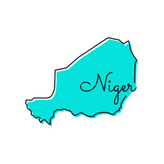 Obraz premium Map of Niger Vector Design Template.
