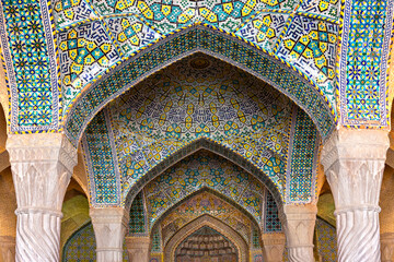 Arches of the Vakil Mosque in Shiraz, Iran