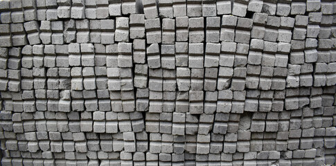 Full frame shot of Fly ash bricks  - Powered by Adobe