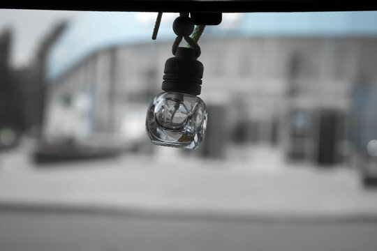 car flavor in the form of a square on a blurred background