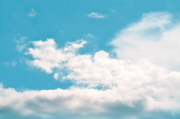 Blue sky background with clouds.