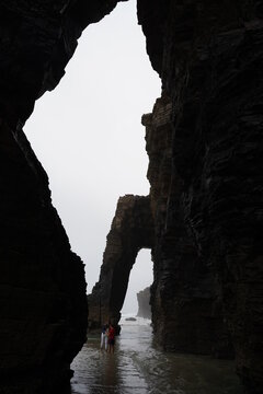 Beautiful Beach of the Cathedrals in Galicia. Lugo. Spain