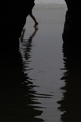 Beautiful Beach of the Cathedrals in Galicia. Lugo. Spain