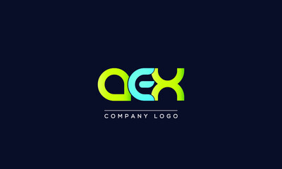 Creative letters AEX Logo Design Vector Template. Initial Letters AEX Logo Design	