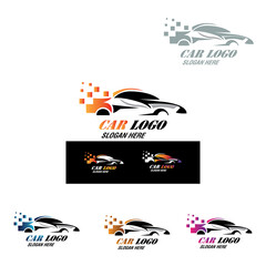 Obraz premium Sports Car Logo Color illustration of a design template vector