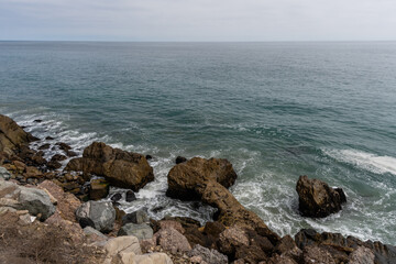 Scenic natural rock formation at Point Mugu, Southern California