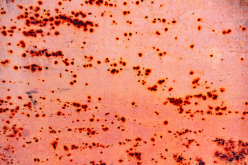 Rough red painted rusty metal surface, high resolution texture