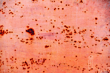 Rough red painted rusty metal surface, high resolution texture