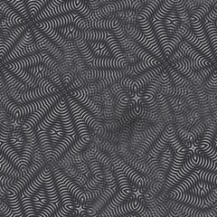 Seamless moire pattern jumbled black white design. High quality illustration. Hypnotic optical illusion random all-over halftone. Seamless repeat raster jpg pattern swatch.