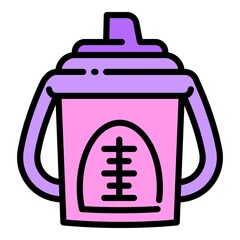 Silicone sippy cup icon. Outline silicone sippy cup vector icon for web design isolated on white background