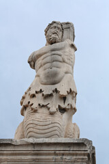Fototapeta na wymiar Ancient Greek Statue in Ancient Agora of Athens 