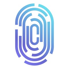 Secured fingerprint icon. Cartoon of secured fingerprint vector icon for web design isolated on white background