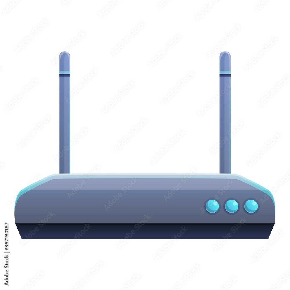 Poster wifi remote router icon. cartoon of wifi remote router vector icon for web design isolated on white 