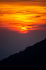 When sun paints, Sunset from Prashar Lake