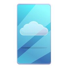 Remote smartphone cloud icon. Cartoon of remote smartphone cloud vector icon for web design isolated on white background
