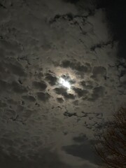 moon in the clouds