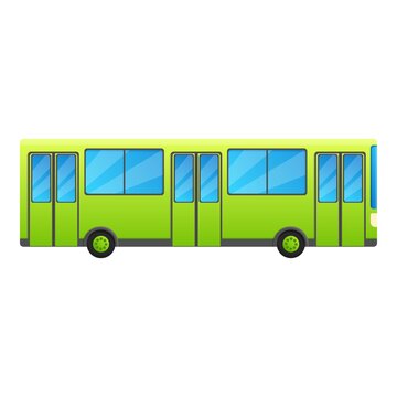 City bus icon. Cartoon of city bus vector icon for web design isolated on white background