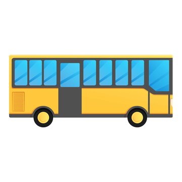 Bus icon. Cartoon of bus vector icon for web design isolated on white background
