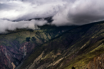 View of the Chulyshman highlands. altai republic