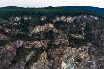 View of the Chulyshman highlands. altai republic