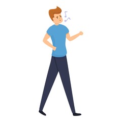 Singing habit icon. Cartoon of singing habit vector icon for web design isolated on white background