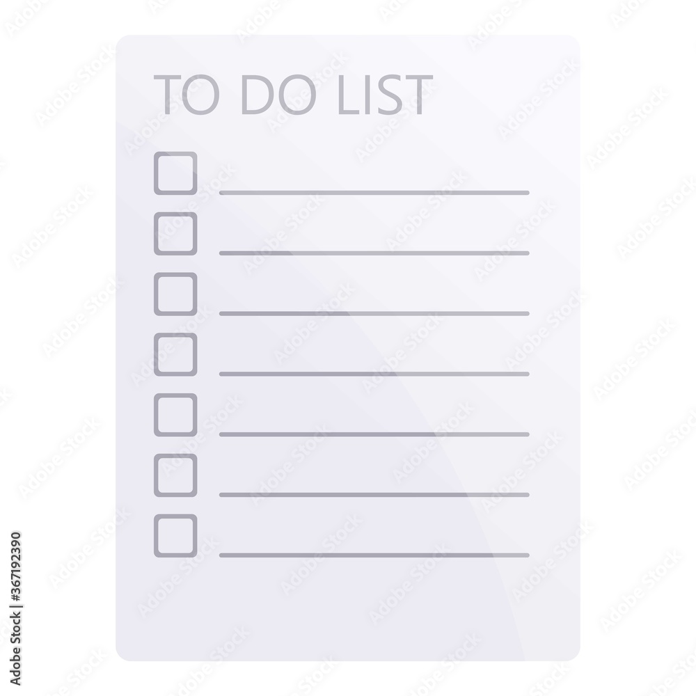 Poster to do list icon. cartoon of to do list vector icon for web design isolated on white background