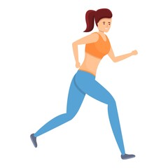 Habit fitness running icon. Cartoon of habit fitness running vector icon for web design isolated on white background